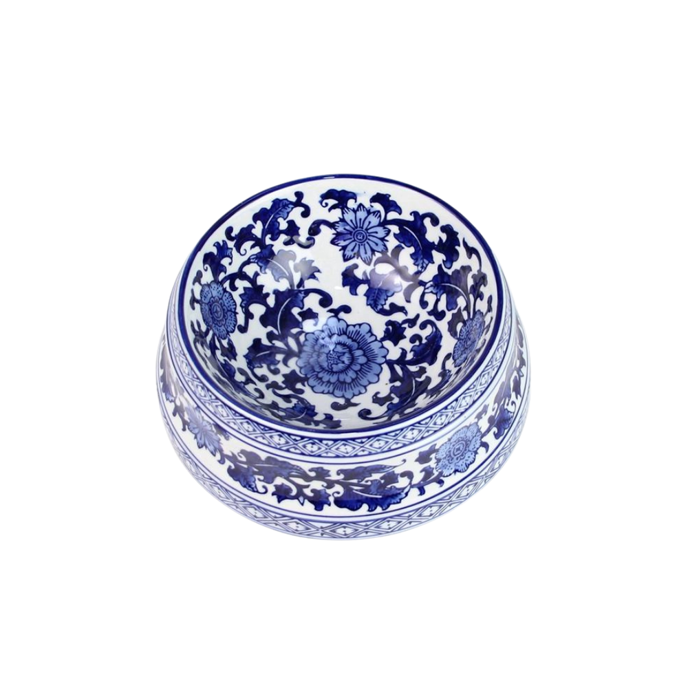 Pet Bowls | Blue & White Chinoiserie