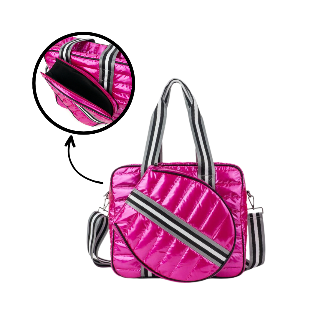 Puffer Tennis Tote | Pink