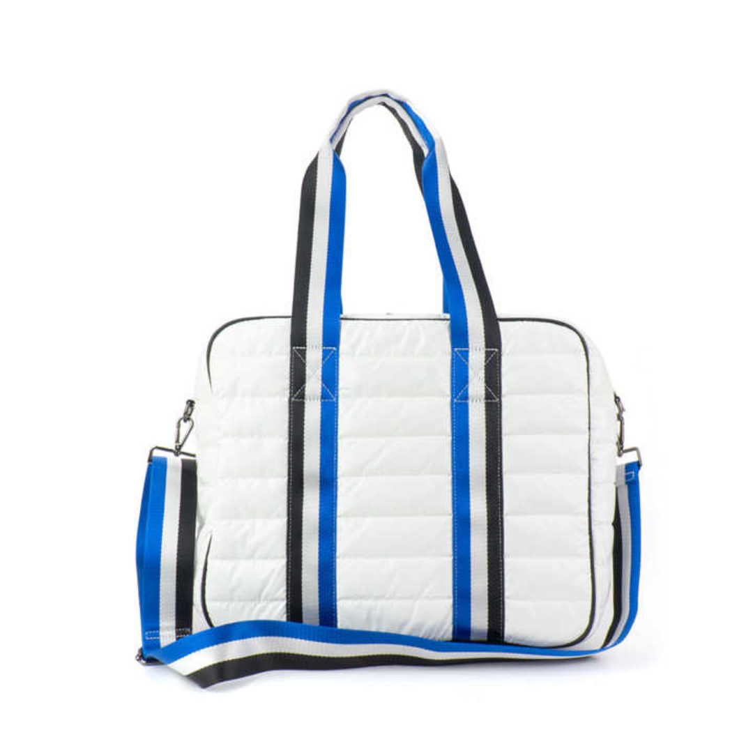 Puffer Tennis Tote | White