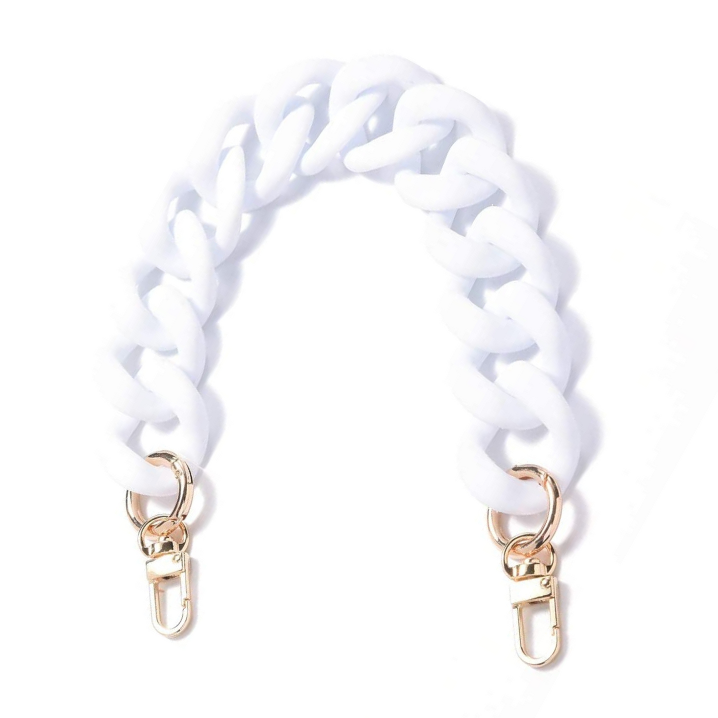 Shortie Bag Strap | White Chain Link